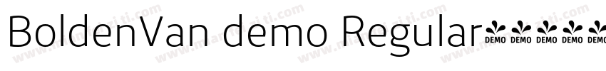 BoldenVan demo Regular字体转换